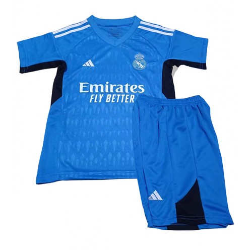 Maillot de foot Real Madrid Gardien de but Extérieur enfant 2023-24 Manches Courte (+ pantalon court)